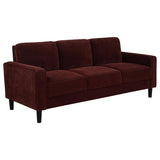 Ruth 3-piece Fabric Upholstered Track Arm Sofa Rust Red - 511211-S3