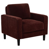 Ruth 3-piece Fabric Upholstered Track Arm Sofa Rust Red - 511211-S3