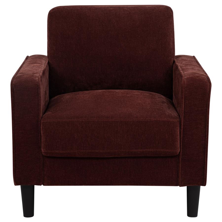 Ruth 3-piece Fabric Upholstered Track Arm Sofa Rust Red - 511211-S3