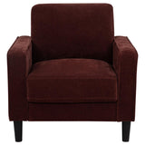 Ruth 3-piece Fabric Upholstered Track Arm Sofa Rust Red - 511211-S3