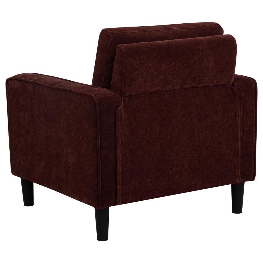 Ruth 3-piece Fabric Upholstered Track Arm Sofa Rust Red - 511211-S3