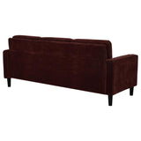 Ruth 77-inch Fabric Upholstered Track Arm Sofa Rust Red - 511211