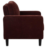 Ruth Fabric Upholstered Track Arm Accent Chair Rust Red - 511213