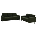 Ruth 2-piece Fabric Upholstered Track Arm Sofa Matcha Green - 511214-S2
