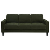 Ruth 2-piece Fabric Upholstered Track Arm Sofa Matcha Green - 511214-S2