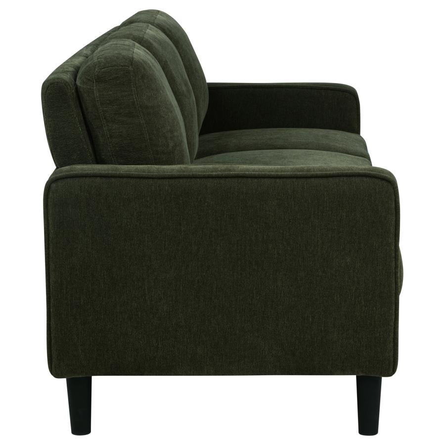 Ruth 3-piece Fabric Upholstered Track Arm Sofa Matcha Green - 511214-S3