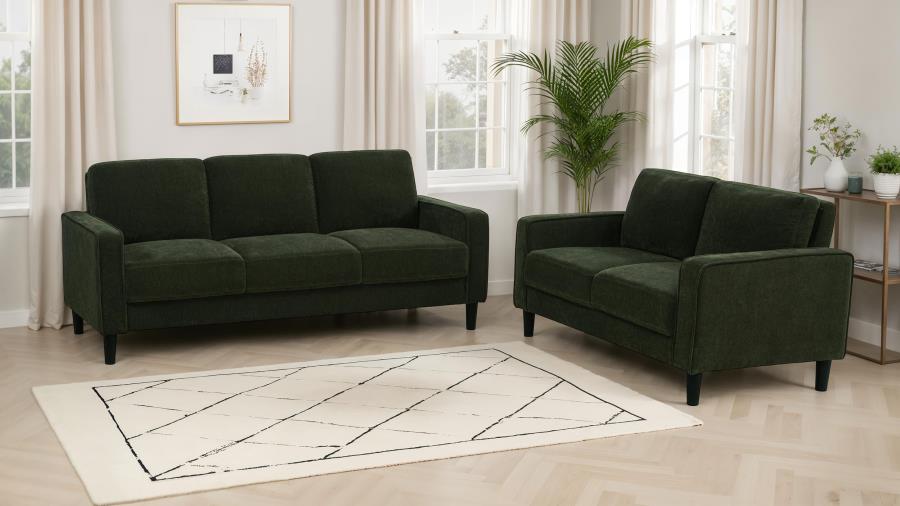Ruth 77-inch Fabric Upholstered Track Arm Sofa Matcha Green - 511214