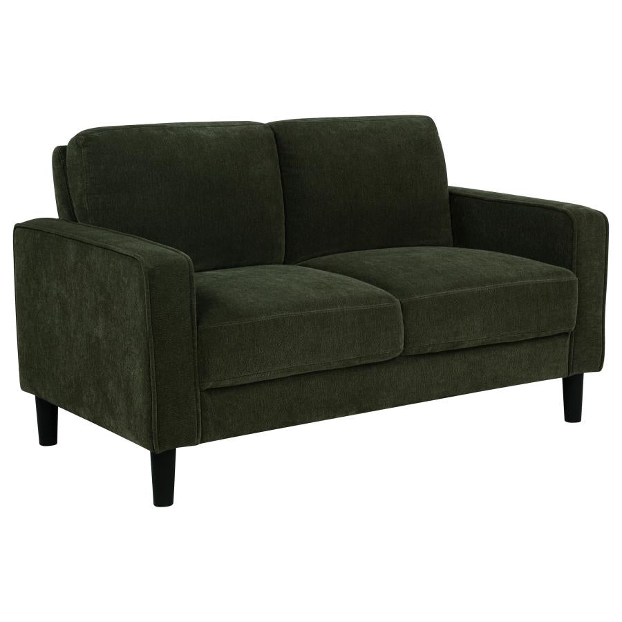 Ruth Fabric Upholstered Track Arm Loveseat Matcha Green - 511215