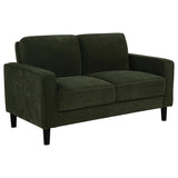 Ruth Fabric Upholstered Track Arm Loveseat Matcha Green - 511215