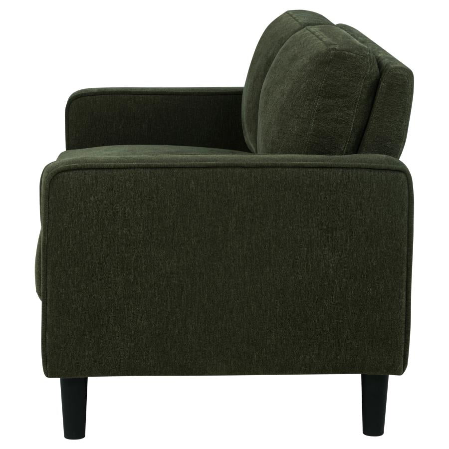 Ruth Fabric Upholstered Track Arm Loveseat Matcha Green - 511215