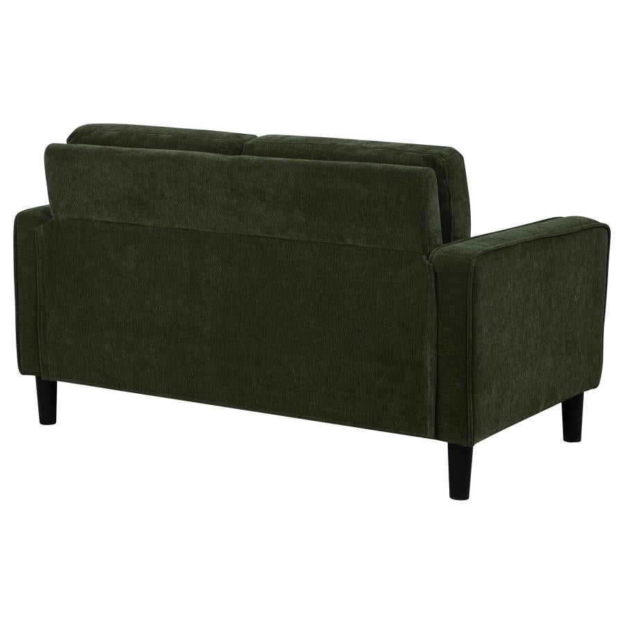 Ruth Fabric Upholstered Track Arm Loveseat Matcha Green - 511215