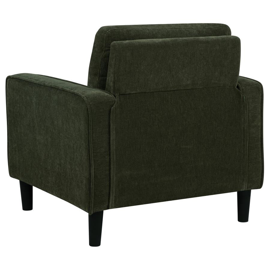 Ruth Fabric Upholstered Track Arm Accent Chair Matcha Green - 511216