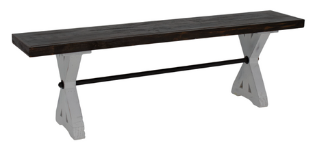 Z Warehouse Nero White Rodeo Bench - BANWHSB