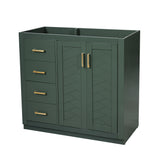 Retro Style Bathroom Vanity, 3 Drawers & Soft Closing Doors