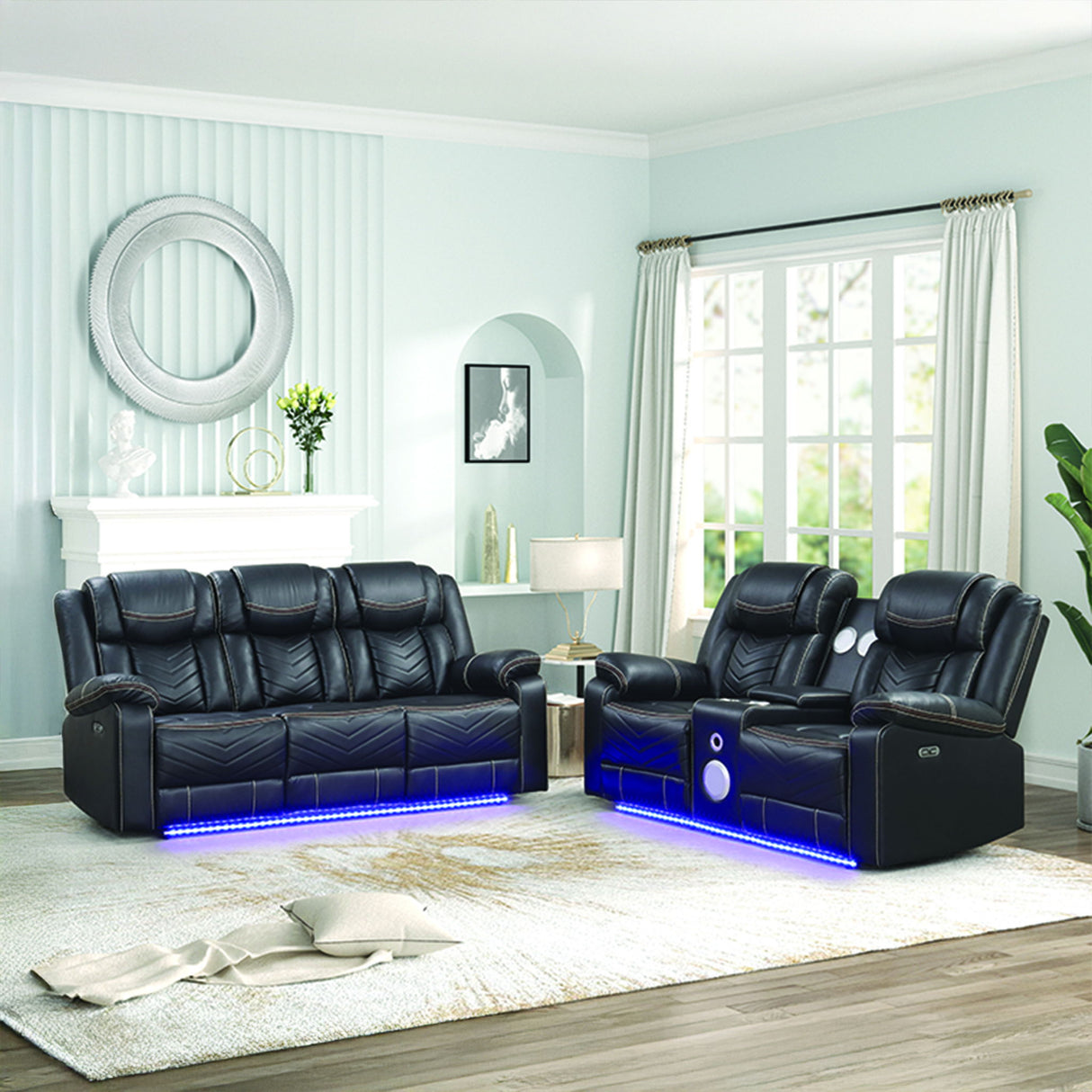 Challenger - LED Power Recliner Set