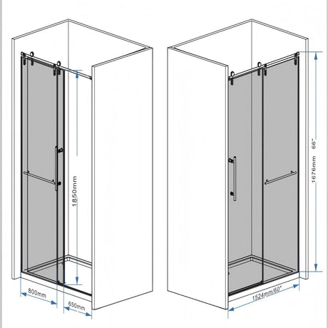 Frameless Sliding Bathtub Door With Frame