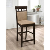 Upholstered Counter Height Stools (Set of 2) - Beige / Brown