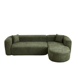 L - Shape Boneless Cloud Couch With 2 Throw Pillows For Living Room