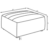 Sunny - Square Upholstered Ottoman - Ivory