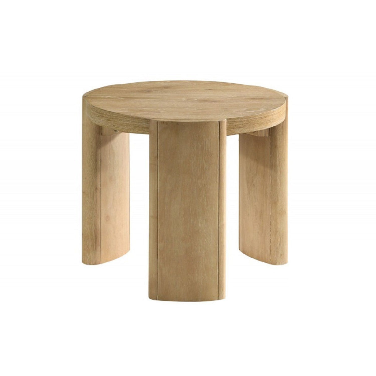 21" Kepler Drift Round End Table, Living Room 1 Piece Sofa Side Table With Curved Legs - Driftwood