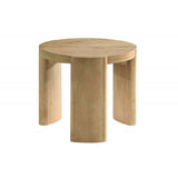21" Kepler Drift Round End Table, Living Room 1 Piece Sofa Side Table With Curved Legs - Driftwood