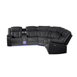 Challenger - Recliner Sectional Sofa, Built In USB, C Ports & Bluetooth