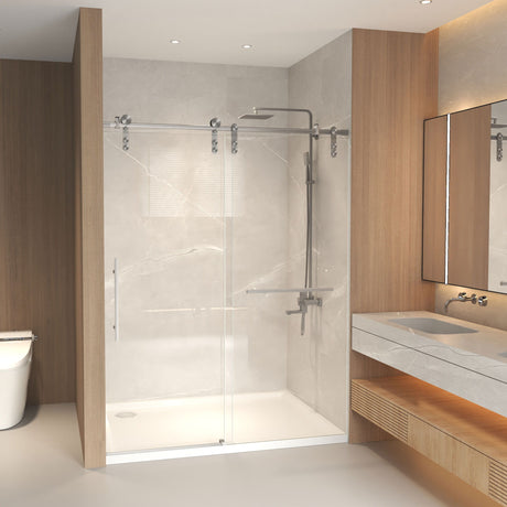 Frameless Sliding Bathtub Door With Frame