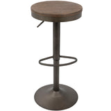 Dakota - Industrial Design Adjustable Barstool (Set of 2)