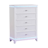 Opium - 5 Drawer Chest - White