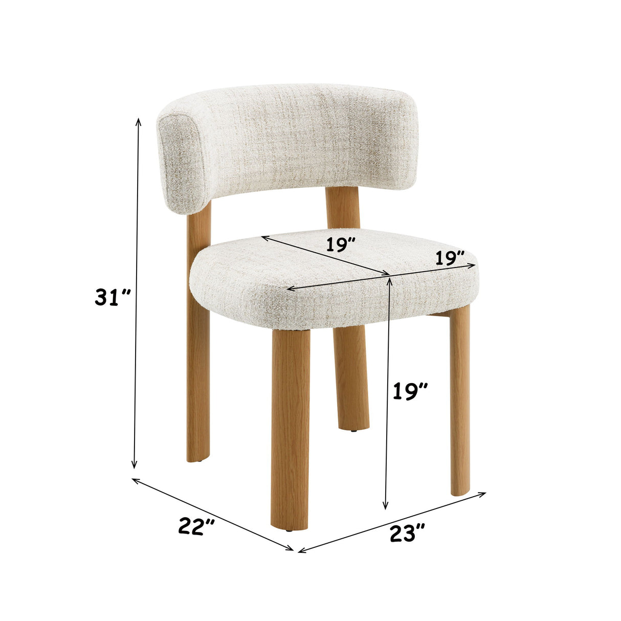 Ogin - Side Chair (Set of 2) - Beige / Gray