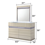 Leonor - Mirror With LED Light Frame - Gray