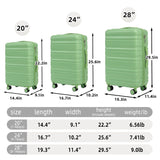 Tourist 3 Piece Luggage Set, Combination Lock, Durable Hard Shell With 360° Silent Wheels