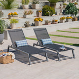 Myers - Modern Chaise Lounge Set With Adjustable Back