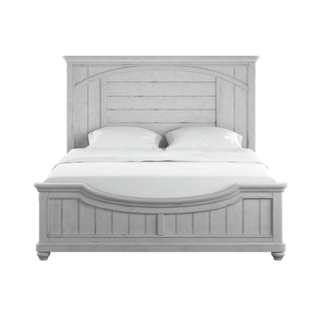 Queen Panel Bed - Gray - Wood