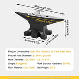 Multi Angle Anvil With Round And Square Holes