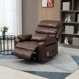 180 Degree Recliner Chair With Wireless Charging, Lumbar Support, And Dual Motor Lift - Brown