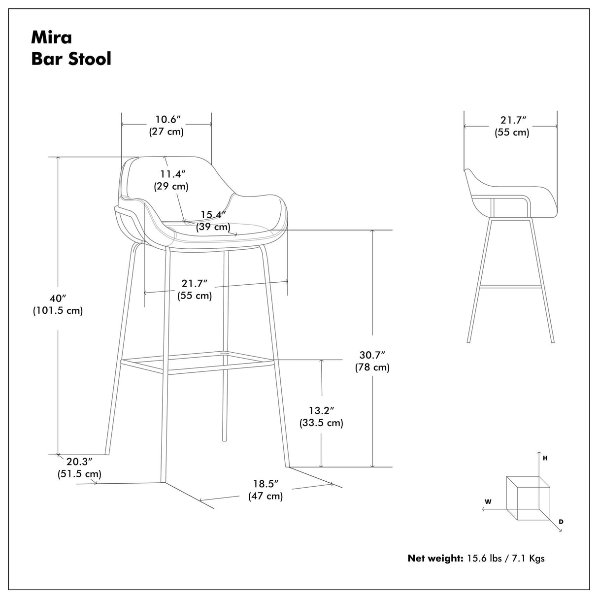 Mira - Bar Stool