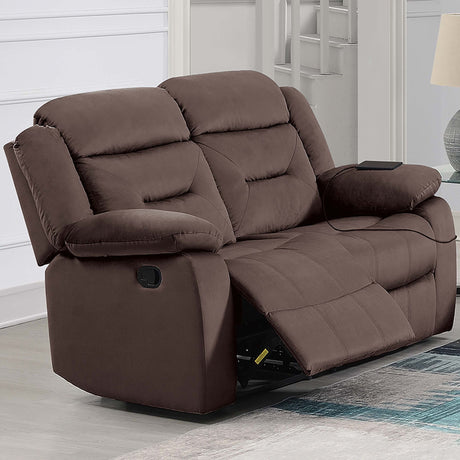 Contemporary Living Room Set With Pillow Arms And Headrest Support