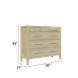 Adeline - 5 Drawers Chest - Natural Wood Wash