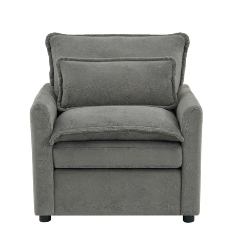 Modern Single Seat Accent Chair With Side Storage Pockets