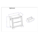 Callisie - Nightstand With Wireless Charging Top - Brown