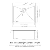 Topmount Kitchen Sink 16 Gauge, Single Bowl
