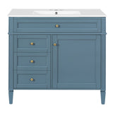 Bathroom Vanity With Top Sink, 2 Drawers And Tip Out Drawer