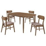 Whisten - Dining Set With Rounded Tabletop And Upholstered Chairs
