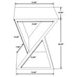 Accent Table Geometric Design - Natural