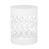 Outdoor Metal Large End Table, Modern Design