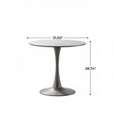 Mid-Century Tulip Table With Round Top, Pedestal Base