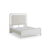 Bed With LED Lights Panel Headboard And Footboard Frame
