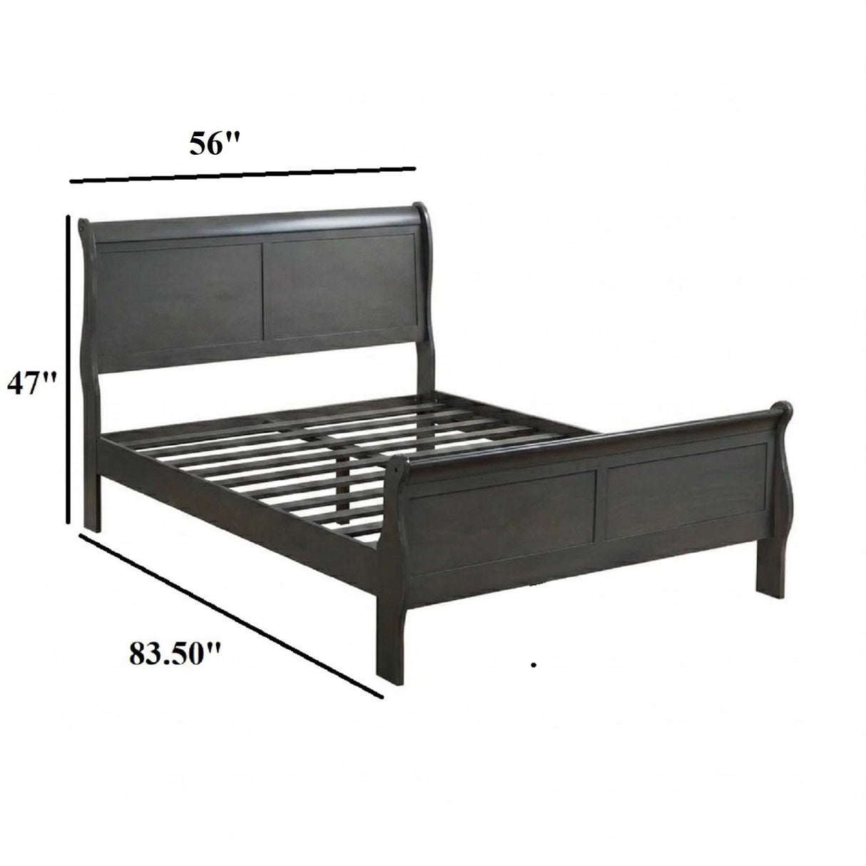 Louis Phillipe Sleigh Bed