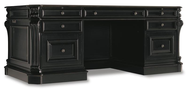 Telluride 76'' Executive Desk withleather Panels - 370-10-363